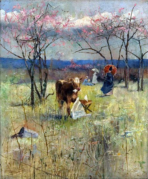 Charles conder An Early Taste for Literature France oil painting art